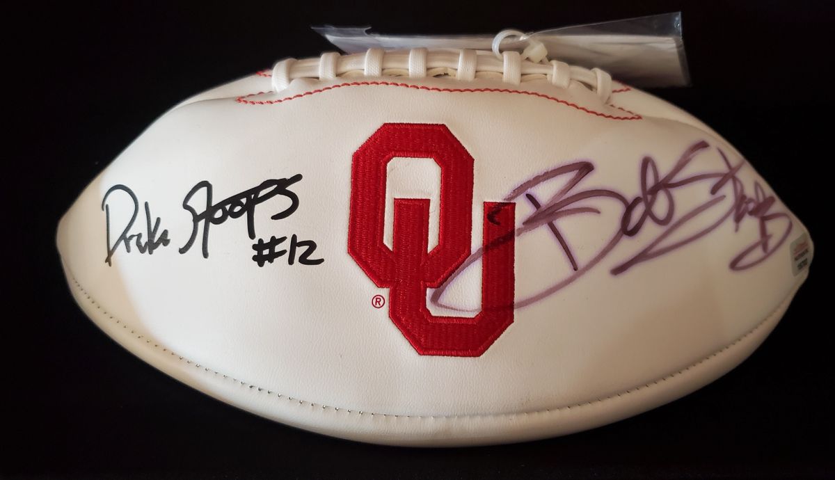 Bob and Drake Stoops Autographed Football